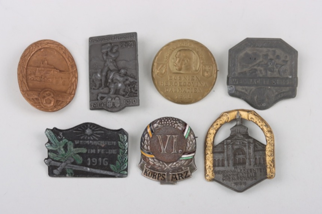 Austria-Hungary - lot of seven cap badges