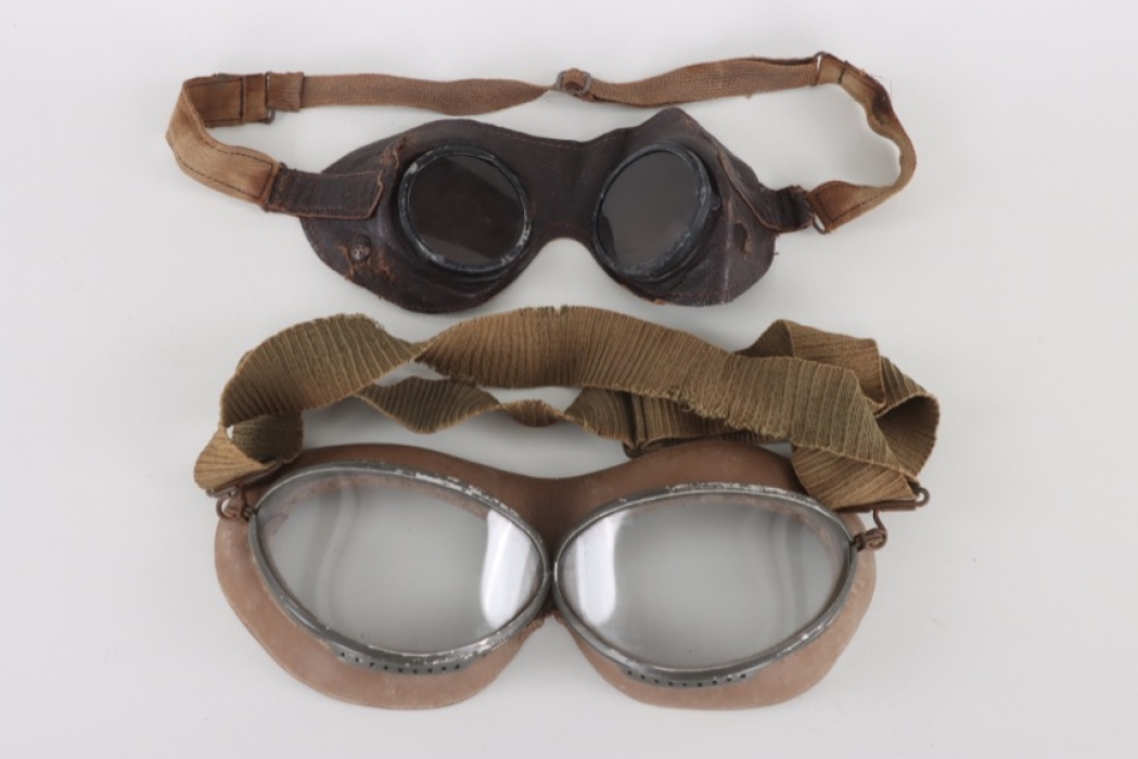 Wehrmacht googles for pilots and Kradmelder (despatch rider)