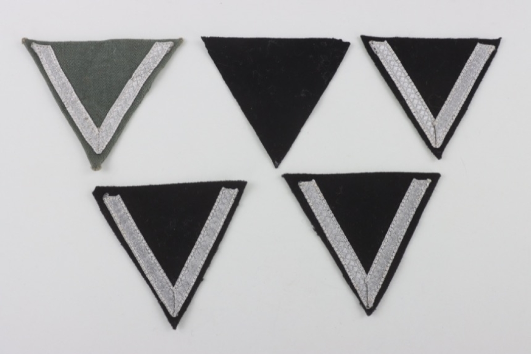 Heer and Waffen-SS EM sleeve rank insignia grouping