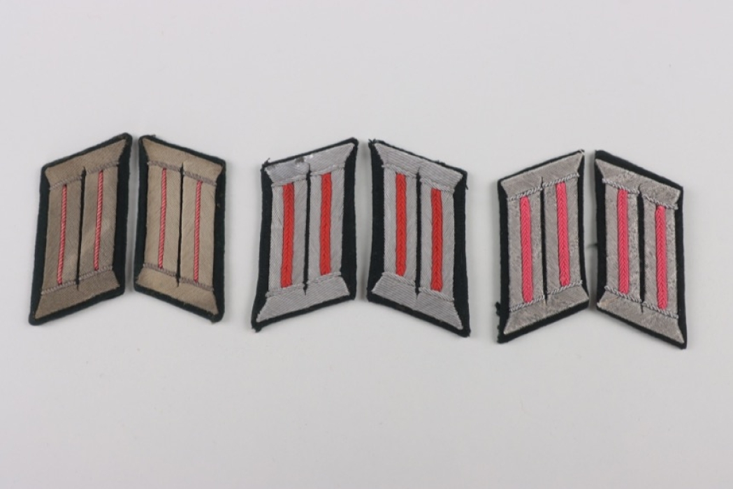 Heer collar tabs for officers of the Panzertruppe and Artillerie