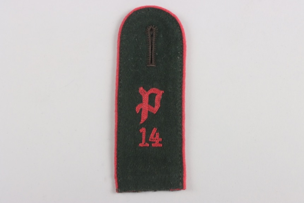 Heer shoulder strap for EM of Panzerabwehr Abteilung 14