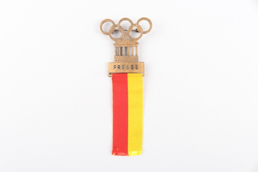 Olympic Games 1936 - Media Badge Presse