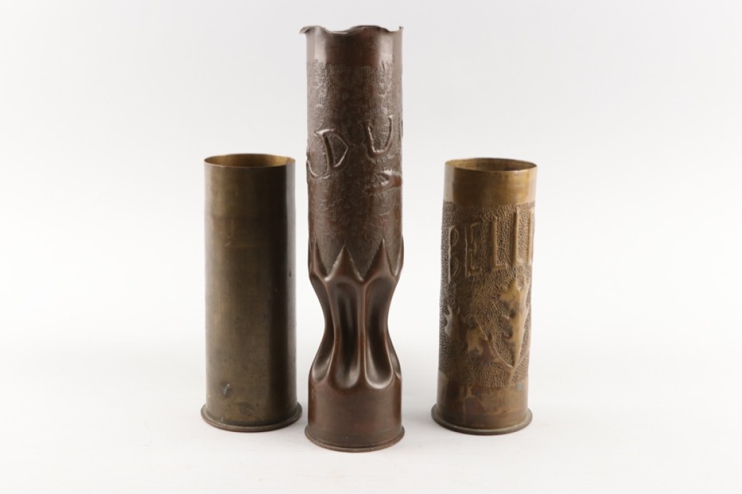 Trench art - 3 shells