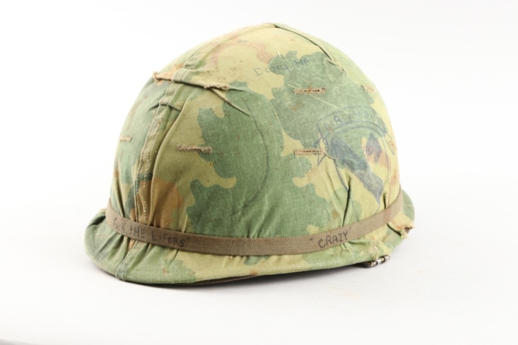 US M1 Vietnam War Infantry Helmet with Mitchell camouflage