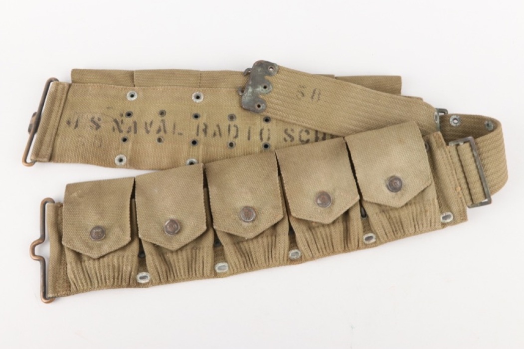 U.S. MILITARY CARTRIDGE BELT DATED 1944