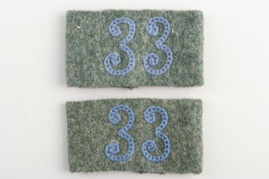 Slip on Regimental Numbers of the Transport Reg 33