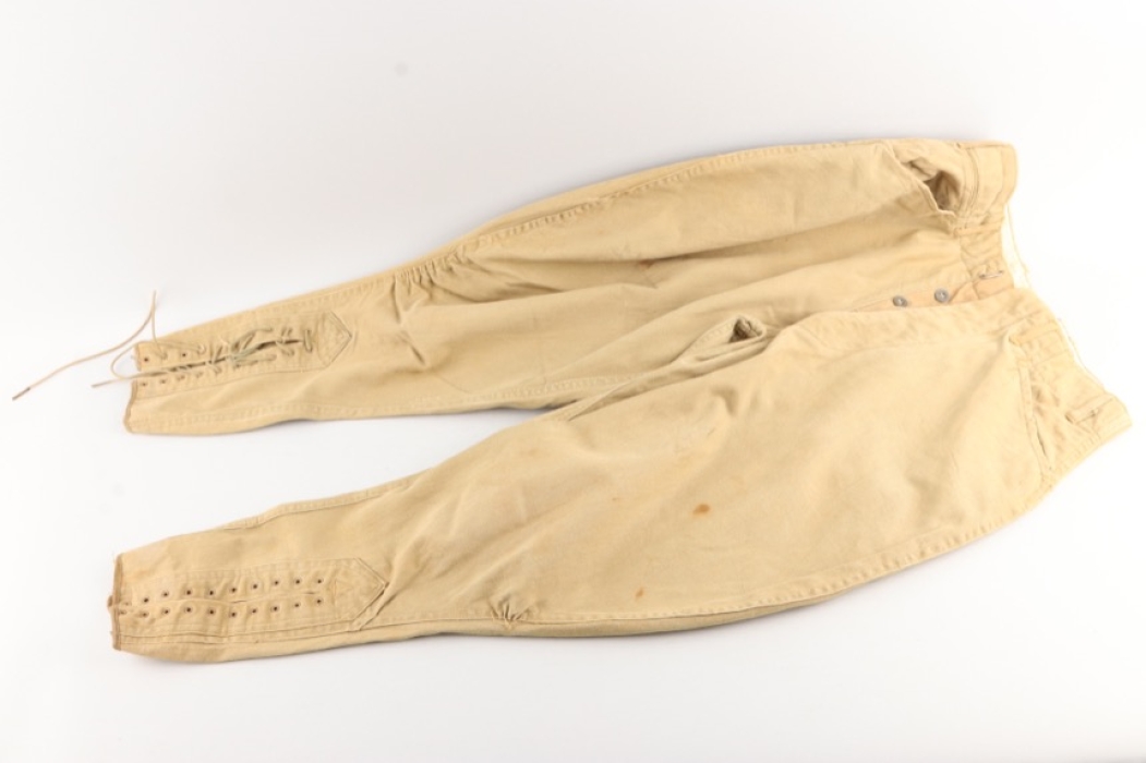 US Army Summer Kaki Canvas Breeches WWI