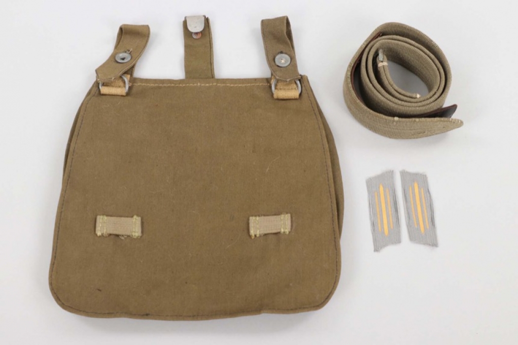 Heer tropical webbing belt, collar tabs & bread bag