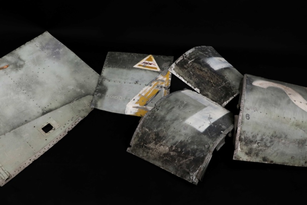 5 original aircraft parts of a Messerschmitt Bf109