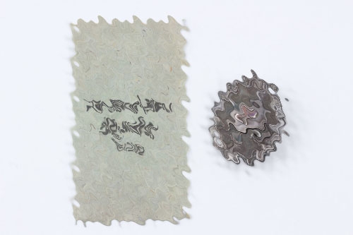 Wound Badge in silver in HAUPTMÜNZAMT bag 