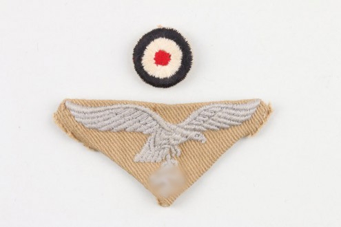 Afrikakorps Luftwaffe cap eagle + cockade EM/NCO 