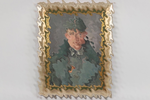 1942 oil of a Gebirgsjäger Hauptmann