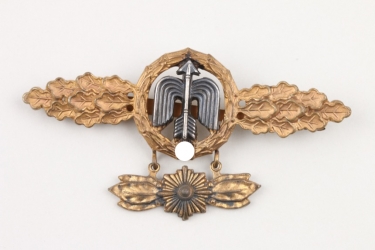 Squadron Clasp for Jäger in gold + star hanger