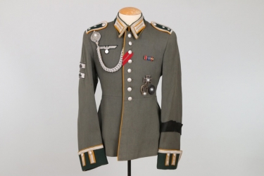 7.Pz.Div. - Kavallerie parade tunic with 2 Tank Destruction Badges