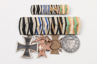 Bavarian 4-medal bar to WW1 veteran