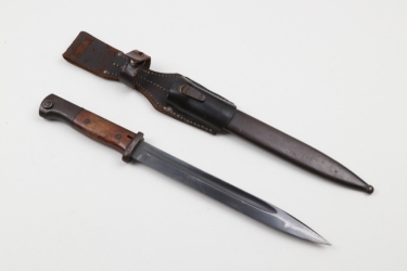 Wehrmacht K98 field bayonet + cavalry frog A&C S