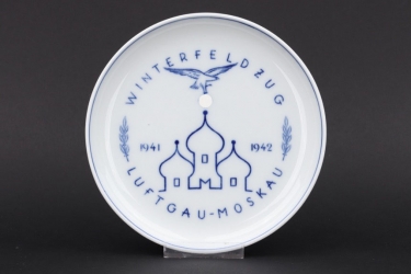 Winterfeldzug Luftgau-Moskau MEISSEN plate