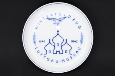 Winterfeldzug Luftgau-Moskau MEISSEN plate