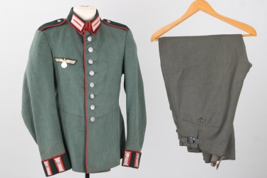 Heer Artillerie parade tunic (named) + breeches