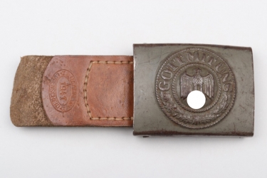 Heer EM/NCO field buckle with leather tab - Haarmann