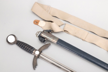 Early Luftwaffe sword with hanger & belt - Eickhorn