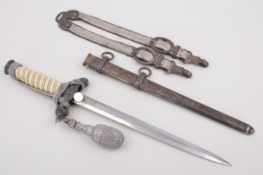 M35 Heer officer's dagger + hanger + portepee - Höller