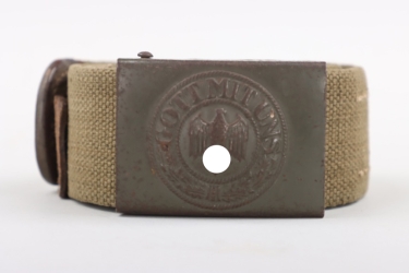 Heer field buckle "Gott mit uns" (EM/NCO) with tropical belt