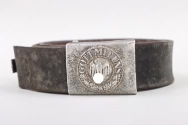 Heer field buckle "Gott mit uns" (EM/NCO) with belt