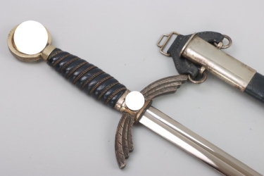 Luftwaffe sword with hanger (Neusilber) - Weyersberg & acceptance mark