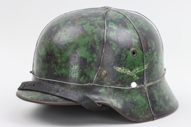 Luftwaffe M40 camo & wire single decal helmet - ET64