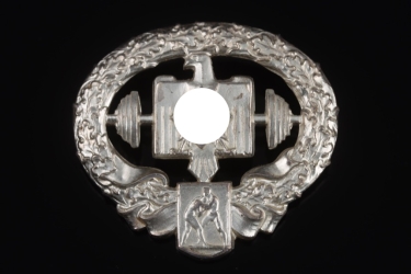 German Heavy Athletics Sports Badge in Silver - Schmidhäussler