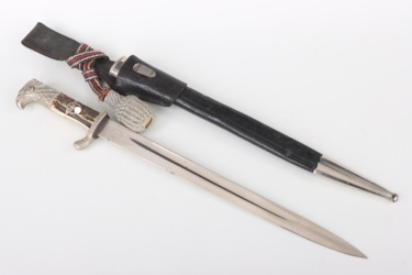 Police dress bayonet with leather frog & portepee - Höller/Dürbeck