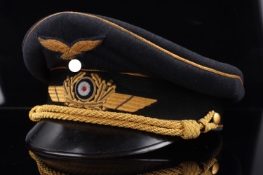 Generalmajor Eduard Schützek - Luftwaffe visor cap for generals