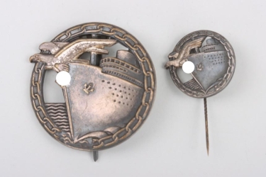 Blockade Runner's Badge with miniature - Schwerin