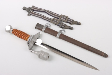 M37 Luftwaffe officer's dagger with portepee & hangers - Weyersberg + "Abnahmestempel"