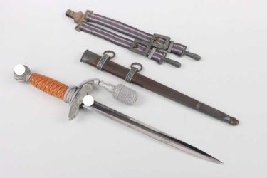 M37 Luftwaffe officer's dagger (named) with hangers and portepee - SMF