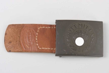 Heer field buckle "Gott mit uns" (EM/NCO) with tab