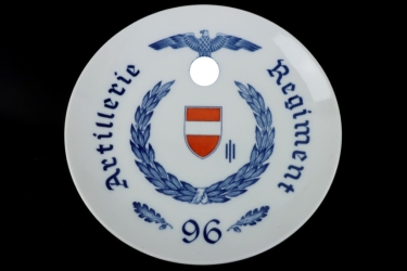 Artillerie Regiment 96 porcelain plate - Meissen