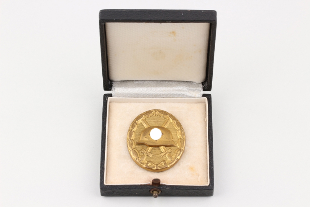 Wound Badge in gold in HAUPTMÜNZAMT case 