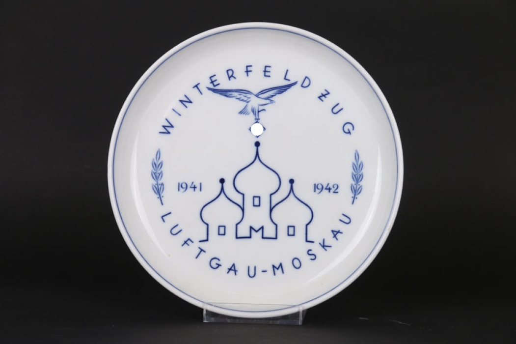 Winterfeldzug Luftgau-Moskau MEISSEN plate 