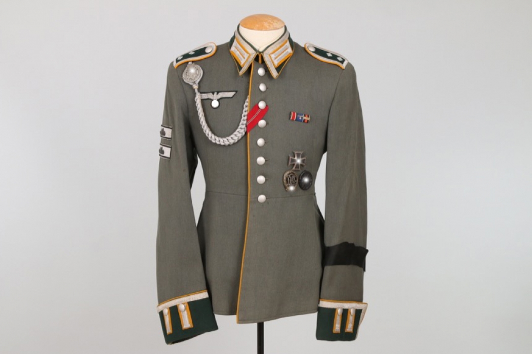 7.Pz.Div. - Kavallerie parade tunic with 2 Tank Destruction Badges