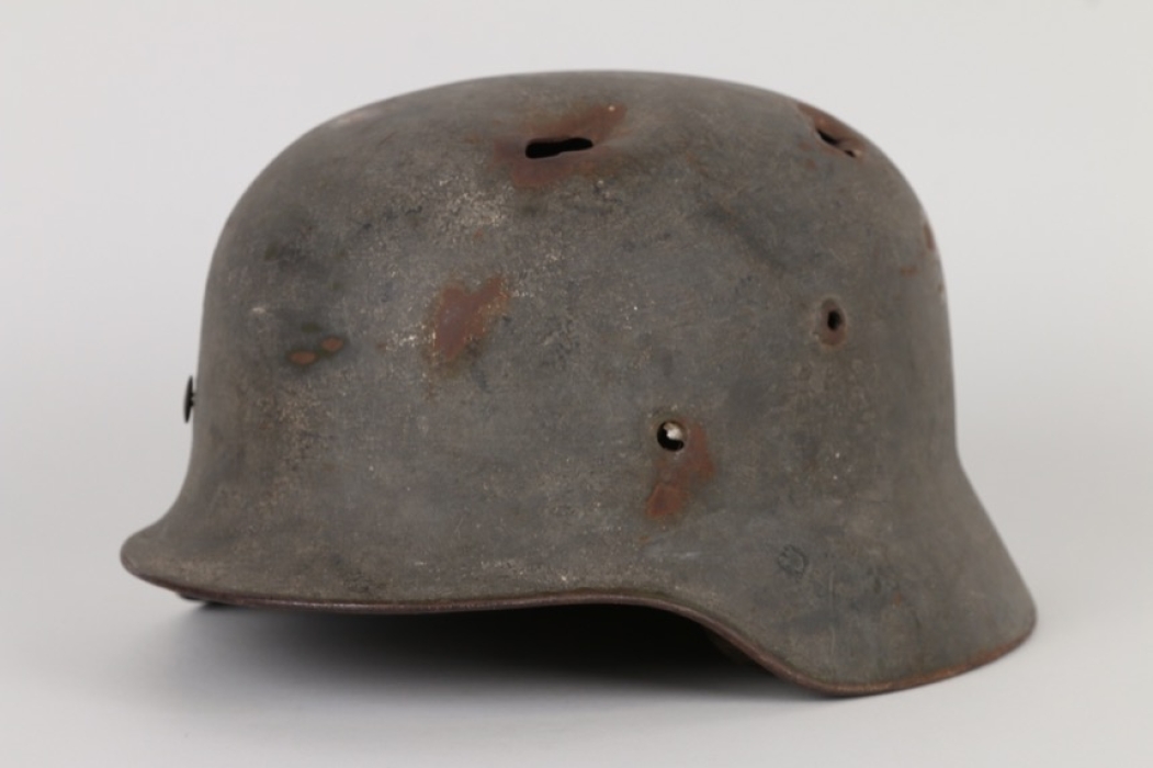 Heer M40 helmet - battle damaged