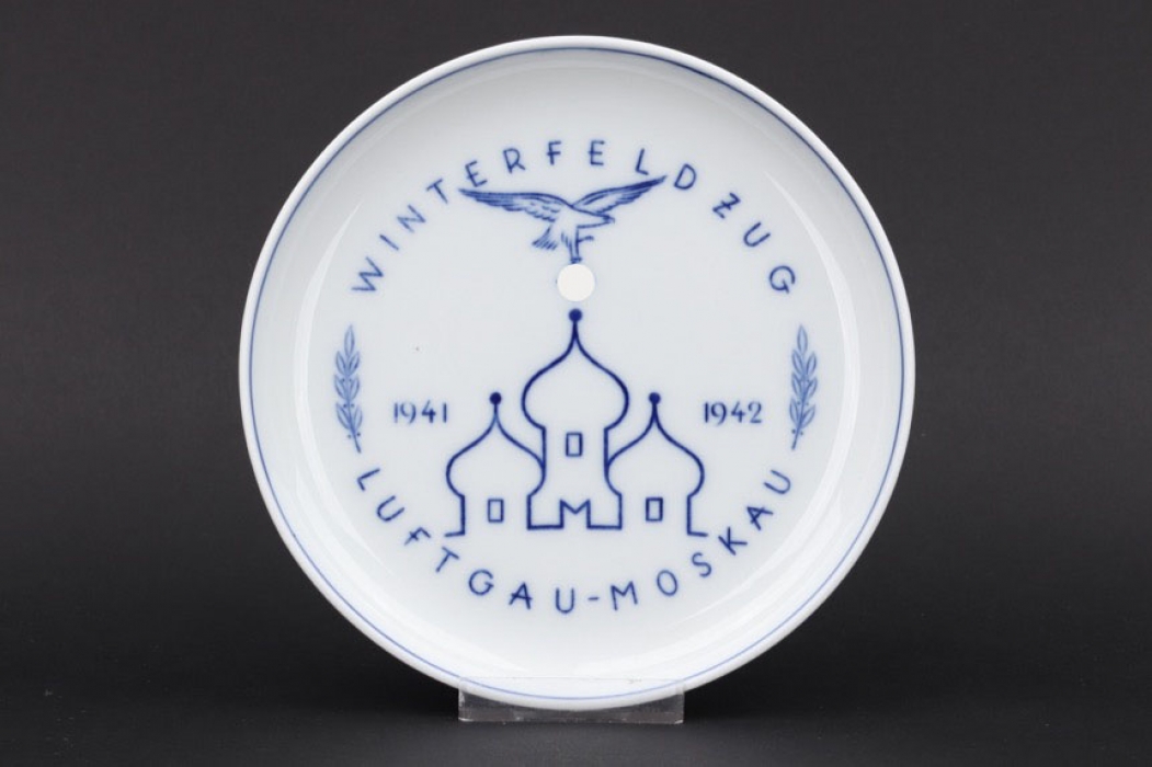 Winterfeldzug Luftgau-Moskau MEISSEN plate