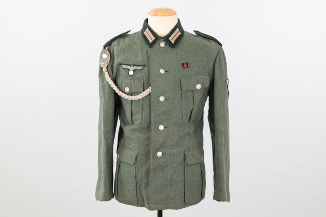 Heer M36 Pz.Rgt.25 field tunic + shooting lanyard