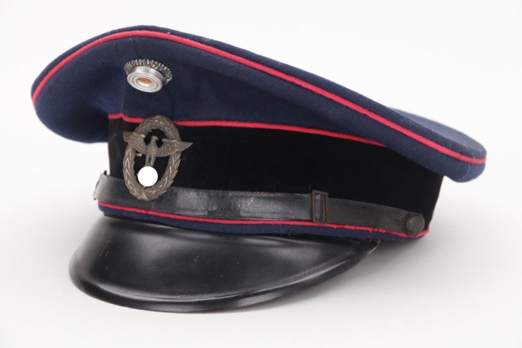 Third Reich fire brigade visor cap EM/NCO