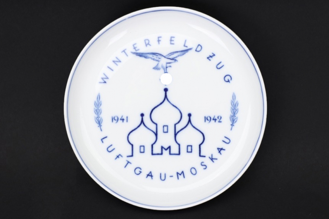 Winterfeldzug Luftgau-Moskau MEISSEN plate