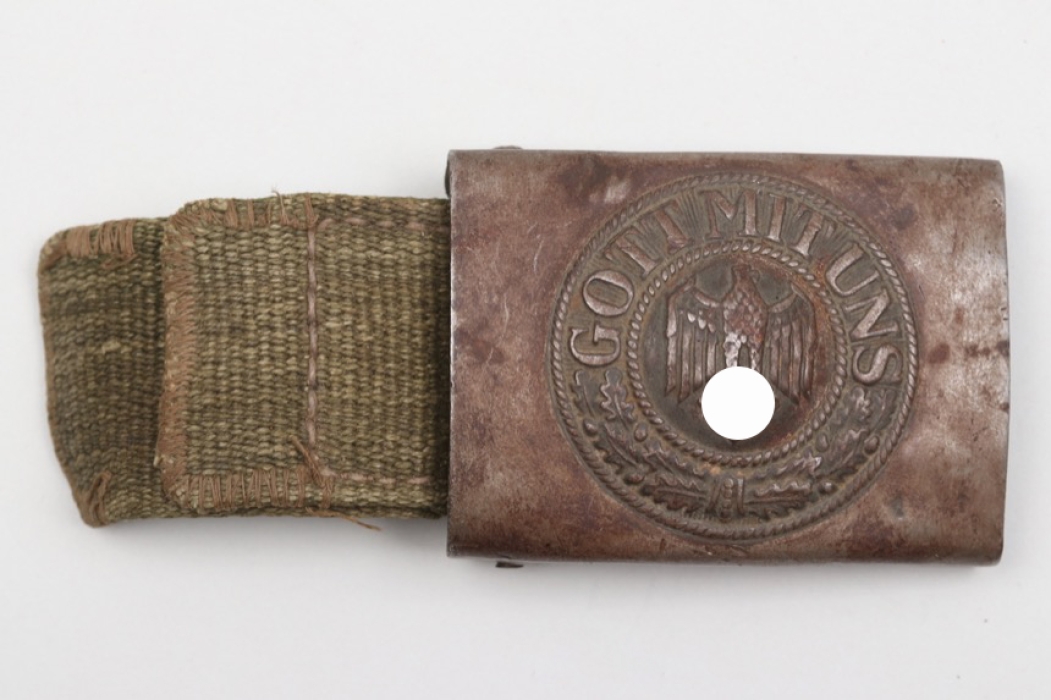 Heer tropical EM/NCO field buckle with webbing tab - HA 1941