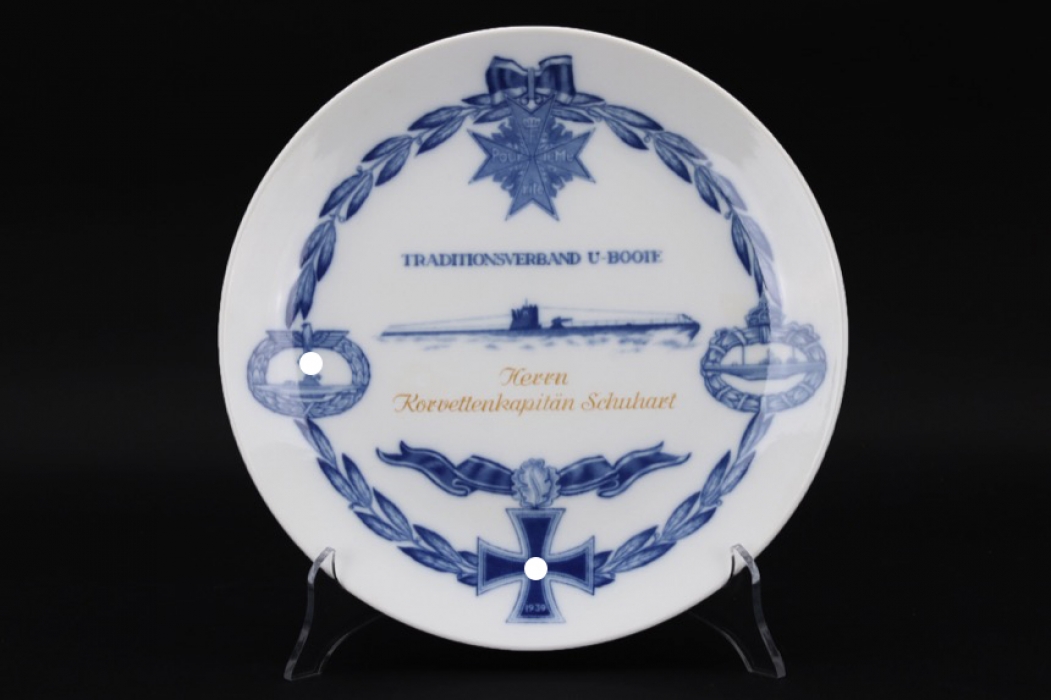 Korvettenkapitän Otto Schuhart  - personal MEISSEN plate