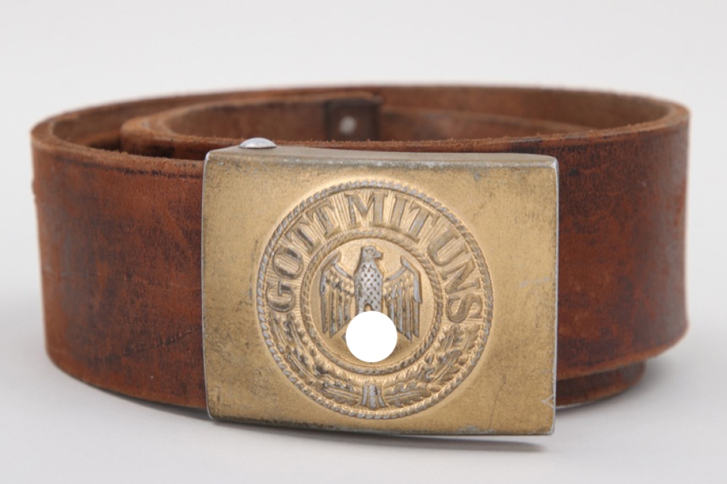 Heer (Kriegsmarine) EM/NCO field belt & buckle - S.H. u. Co.