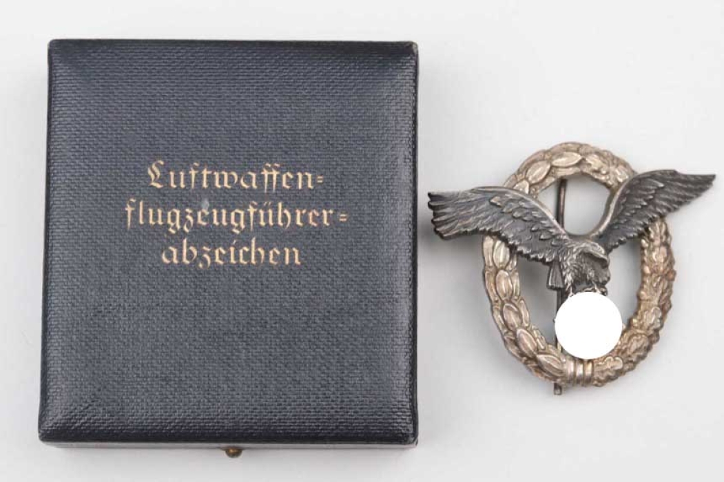 Luftwaffe Pilot's Badge in case - BSW